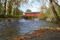 Arlington, VT - Arlington Bridge - Side - Far - Fall